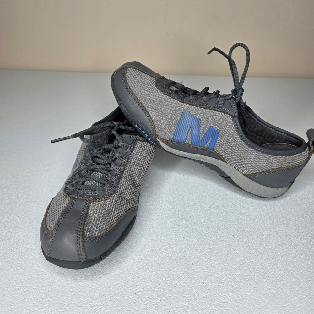 Merrell Castle Rock Sneakers Womens 8 Grey‎ Blue Mesh Minimalist Trail Shoes